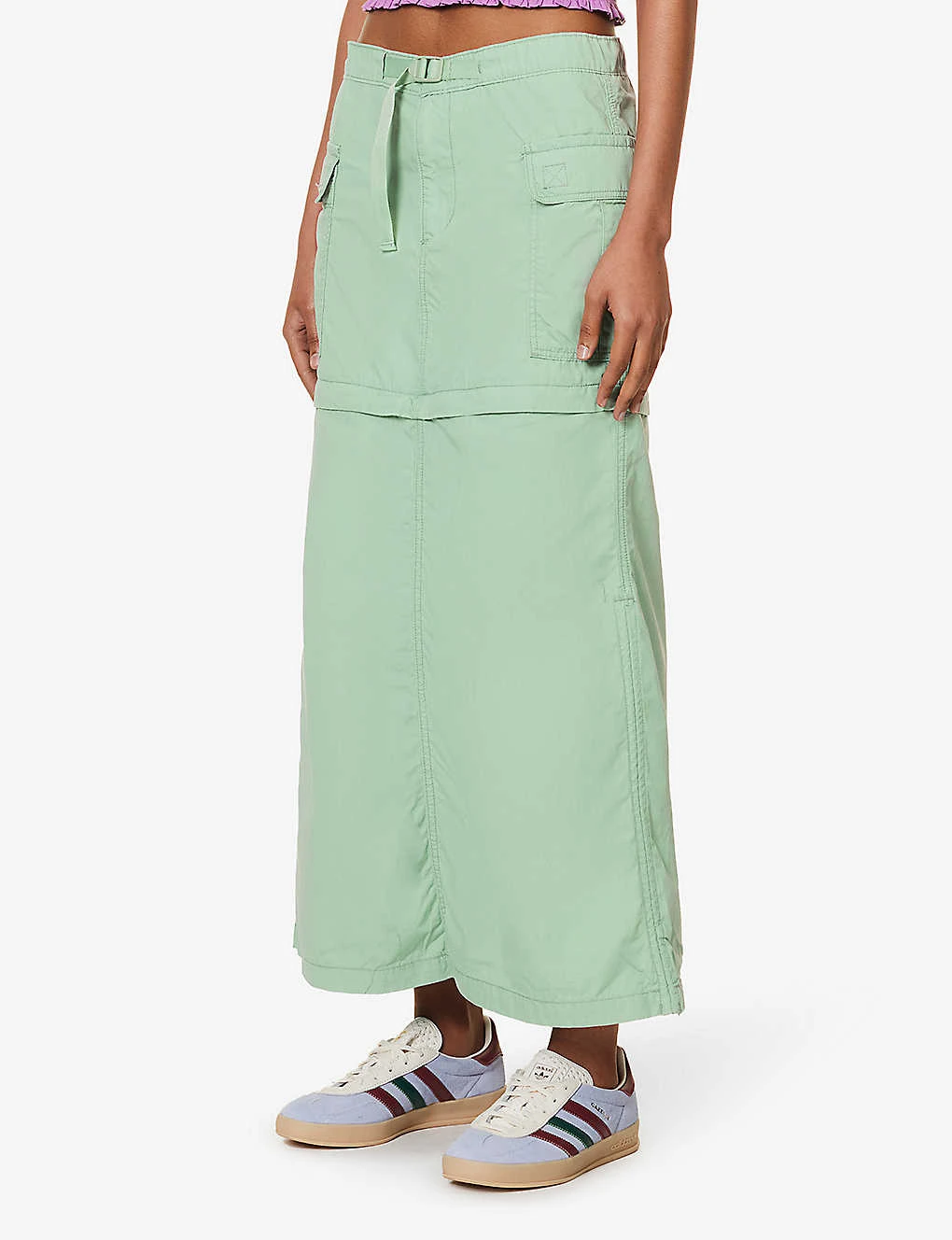 Levis Convertible Zipped Cotton-poplin Cargo Skirt 5 Levis Convertible Zipped Cotton-poplin Cargo Skirt - Image 3