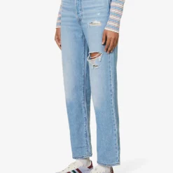 Levis Ribcage Distressed Straight-leg High-rise Jeans 11 Levis Ribcage Distressed Straight-leg High-rise Jeans -Default Template 2 R04191397 Z5993MEDIUMINDIGO ALT02