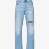 Levis Ribcage Distressed Straight-leg High-rise Jeans -Default Template 2 R04191397 Z5993MEDIUMINDIGO M
