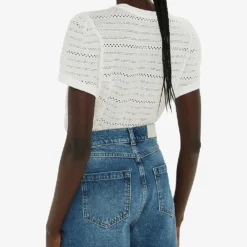 Whistles Broderie Puff-sleeve Relaxed-fit Stretch-cotton Top -Default Template 2 R04191513 CREAM ALT03