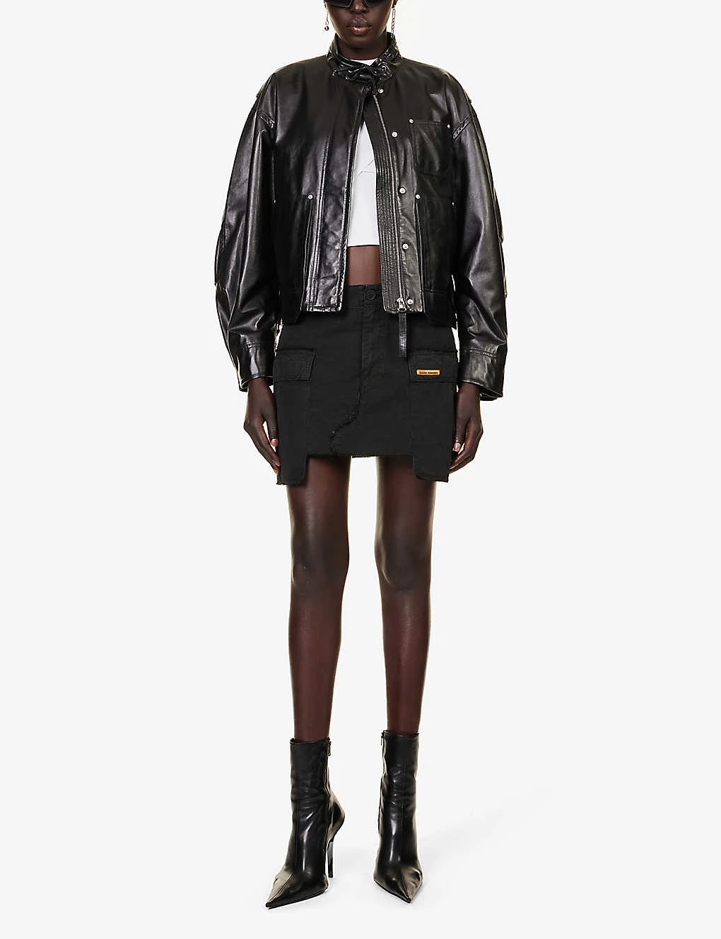 Raw-hem Cotton And Linen-blend Mini Skirt 4 Raw-hem Cotton And Linen-blend Mini Skirt - Image 2