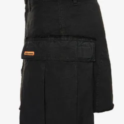 Raw-hem Cotton And Linen-blend Mini Skirt 11 Raw-hem Cotton And Linen-blend Mini Skirt -Default Template 2 R04192053 BLACK ALT04