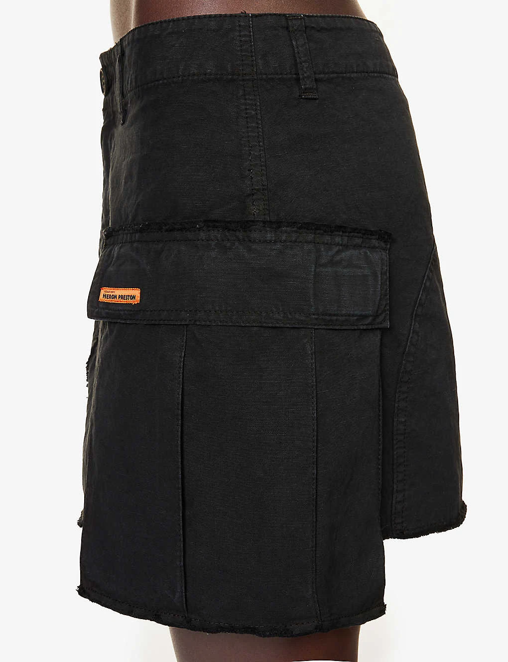 Raw-hem Cotton And Linen-blend Mini Skirt 7 Raw-hem Cotton And Linen-blend Mini Skirt - Image 5