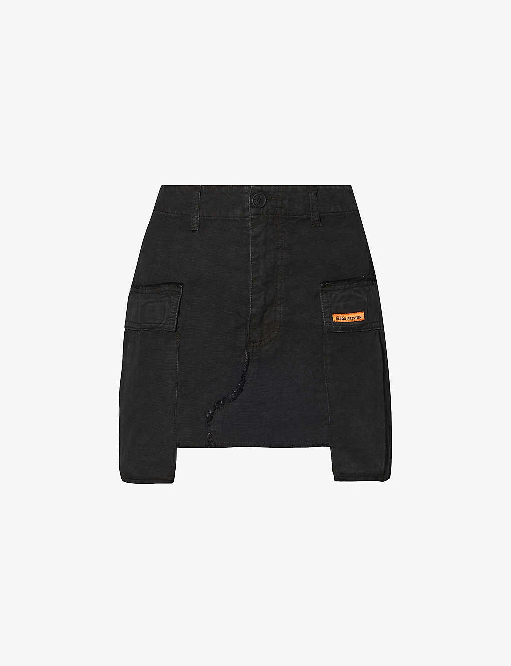 Raw-hem Cotton And Linen-blend Mini Skirt 3 Raw-hem Cotton And Linen-blend Mini Skirt