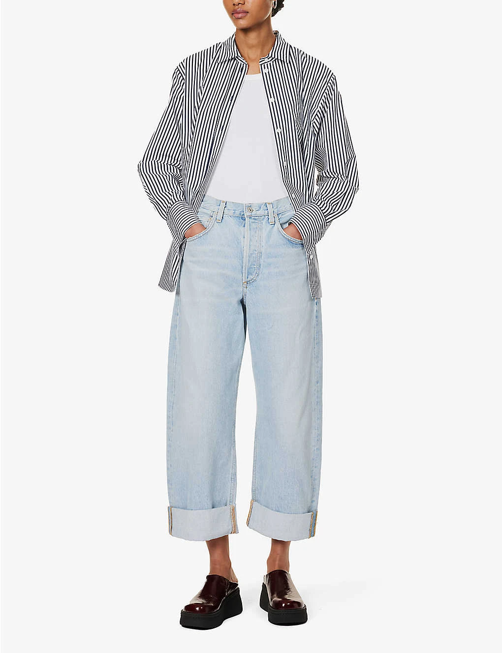 CITIZENS OF HUMANITY Ayla Folded-hem Mid-rise Organic-cotton Jeans 4 CITIZENS OF HUMANITY Ayla Folded-hem Mid-rise Organic-cotton Jeans - Image 2