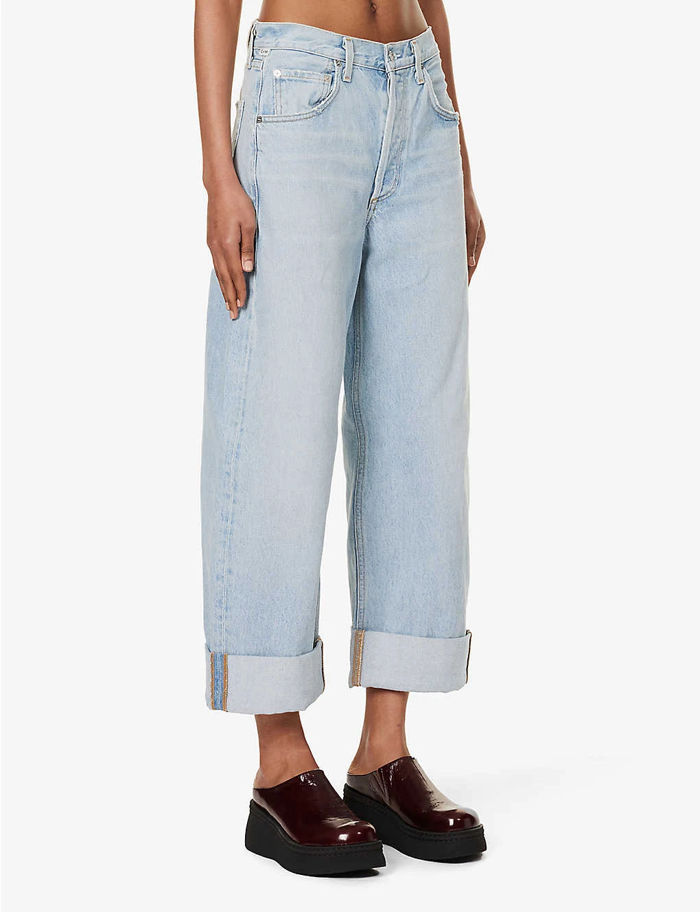 CITIZENS OF HUMANITY Ayla Folded-hem Mid-rise Organic-cotton Jeans 5 CITIZENS OF HUMANITY Ayla Folded-hem Mid-rise Organic-cotton Jeans - Image 3