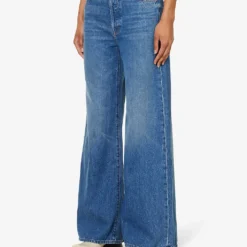 MOTHER Ditcher Roller Sneak Wide-leg High-rise Stretch-denim Jeans -Default Template 2 R04193832 HITTHEGROUNDRUNNING ALT02