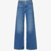 MOTHER Ditcher Roller Sneak Wide-leg High-rise Stretch-denim Jeans