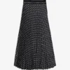 Sandro Tosca Graphic-print Woven Midi Skirt 2 Sandro Tosca Graphic-print Woven Midi Skirt -Default Template 2 R04194623 NOIRGRIS M