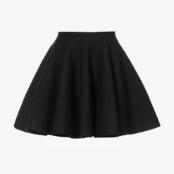 ALAIA Ribbed Flared Mid-rise Wool-blend Mini Skirt