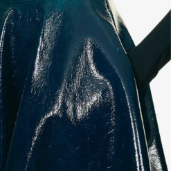 ALAIA Pleated Patent High-rise Wool-blend Midi Skirt -Default Template 2 R04196703 BLEUPETROLE ALT04