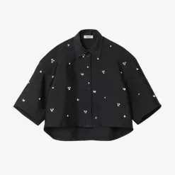 Sandro Mentissa Crystal-embellished Woven Shirt