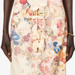 Zimmermann Floral-print Linen Midi Skirt -Default Template 2 R04199041 MORISOTCREAMPRINT ALT04