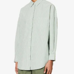 Chiara Dropped-shoulder Relaxed-fit Cotton Shirt 9 Chiara Dropped-shoulder Relaxed-fit Cotton Shirt -Default Template 2 R04200819 FERNWHITE ALT02