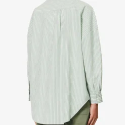 Chiara Dropped-shoulder Relaxed-fit Cotton Shirt 10 Chiara Dropped-shoulder Relaxed-fit Cotton Shirt -Default Template 2 R04200819 FERNWHITE ALT03