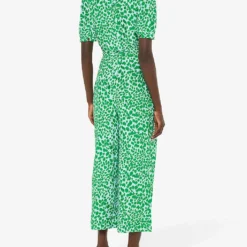 Whistles Smooth Leopard-print Puff-sleeve Woven Jumpsuit -Default Template 2 R04201829 MULTICOLOURED ALT02