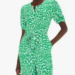 Whistles Smooth Leopard-print Puff-sleeve Woven Jumpsuit -Default Template 2 R04201829 MULTICOLOURED ALT03