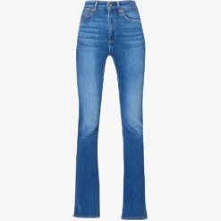 Rag & Bone Casey Brand-embroidered High-rise Flared-leg Stretch-denim Jeans