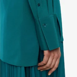 Joseph Bold Relaxed-fit Silk-crepe Shirt 12 Joseph Bold Relaxed-fit Silk-crepe Shirt -Default Template 2 R04203797 DARKTEAL ALT04