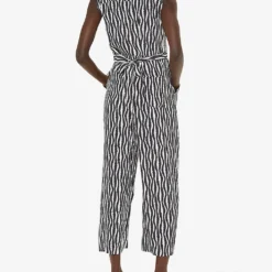 Whistles Josie Optical Rope-pattern Woven Jumpsuit -Default Template 2 R04204951 BLACK ALT03
