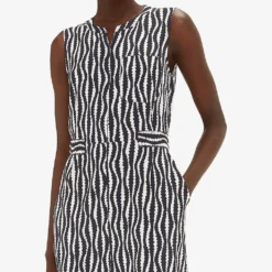 Whistles Josie Optical Rope-pattern Woven Jumpsuit -Default Template 2 R04204951 BLACK ALT04