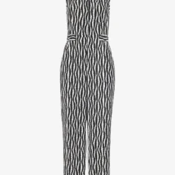 Whistles Josie Optical Rope-pattern Woven Jumpsuit