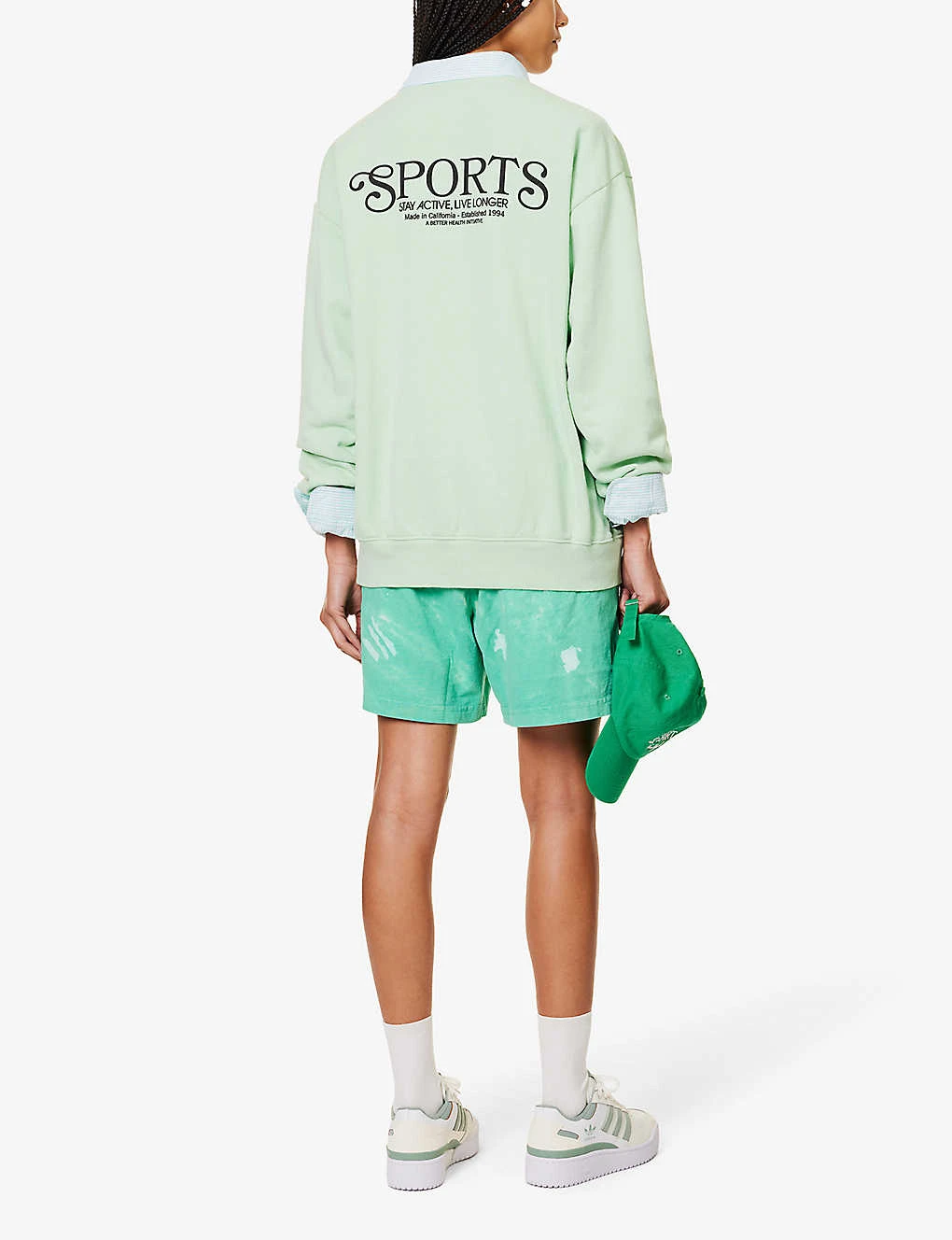 Bardot Club Logo-print Relaxed-fit Cotton-jersey Sweatshirt 4 Bardot Club Logo-print Relaxed-fit Cotton-jersey Sweatshirt - Image 2