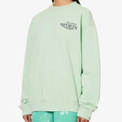 Bardot Club Logo-print Relaxed-fit Cotton-jersey Sweatshirt 9 Bardot Club Logo-print Relaxed-fit Cotton-jersey Sweatshirt -Default Template 2 R04205103 THYMEBLACK ALT02