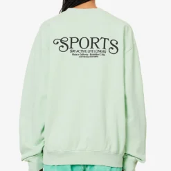 Bardot Club Logo-print Relaxed-fit Cotton-jersey Sweatshirt 10 Bardot Club Logo-print Relaxed-fit Cotton-jersey Sweatshirt -Default Template 2 R04205103 THYMEBLACK ALT03