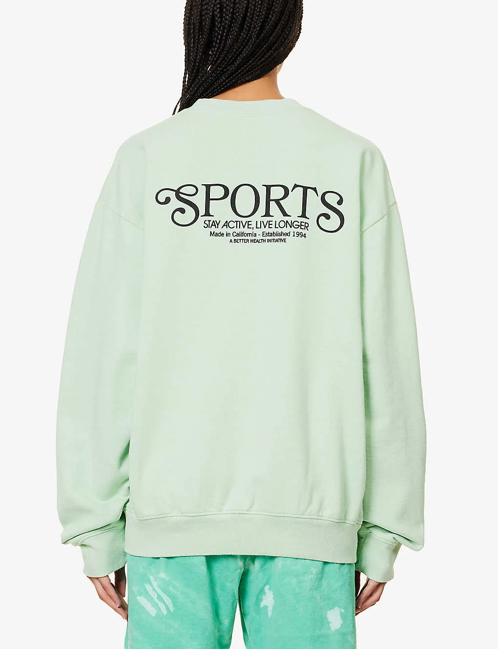 Bardot Club Logo-print Relaxed-fit Cotton-jersey Sweatshirt 6 Bardot Club Logo-print Relaxed-fit Cotton-jersey Sweatshirt - Image 4