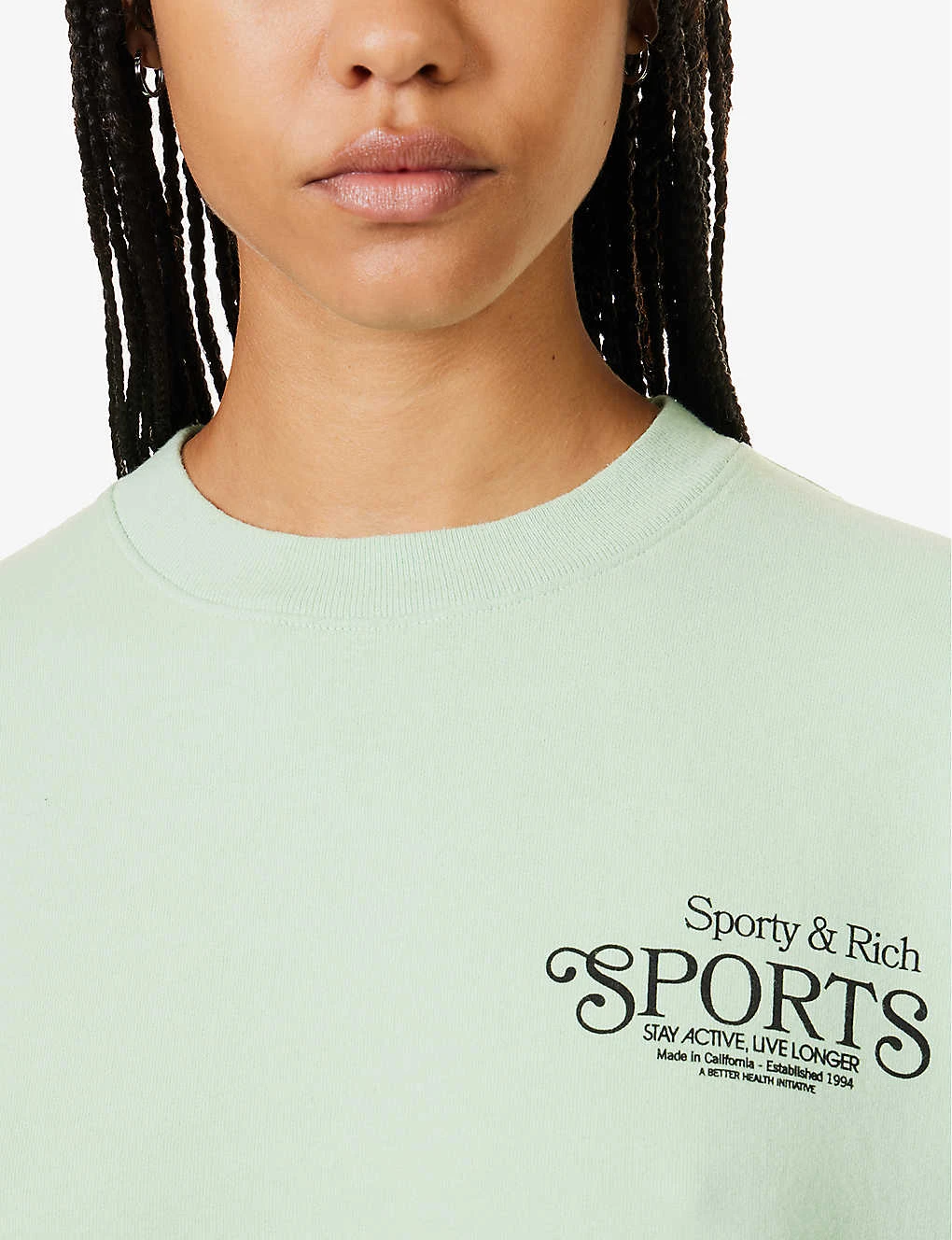 Bardot Club Logo-print Relaxed-fit Cotton-jersey Sweatshirt 7 Bardot Club Logo-print Relaxed-fit Cotton-jersey Sweatshirt - Image 5