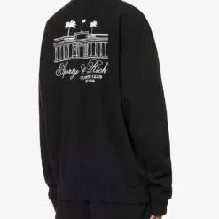 Country Club Brand-print Relaxed-fit Cotton-jersey Sweatshirt -Default Template 2 R04205106 BLACKWHITE ALT03