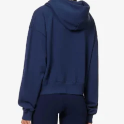 Wellness Ivy Slogan-embroidered Cotton-jersey Hoody -Default Template 2 R04205122 NAVYWHITE ALT03