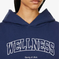 Wellness Ivy Slogan-embroidered Cotton-jersey Hoody -Default Template 2 R04205122 NAVYWHITE ALT04