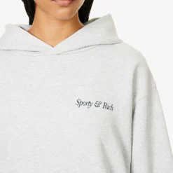 HWCNY Logo-print Relaxed-fit Cotton-blend Hoody 11 HWCNY Logo-print Relaxed-fit Cotton-blend Hoody -Default Template 2 R04205131 HEATHERGRAYNAVY ALT04