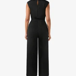 Cowl-neck Sleeveless Crepe Jumpsuit -Default Template 2 R04209463 BLACK ALT02