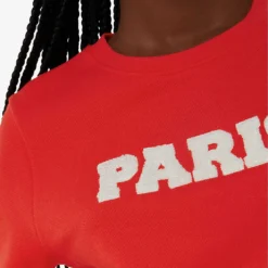 Whistles Paris-logo Relaxed-fit Cotton Sweatshirt 11 Whistles Paris-logo Relaxed-fit Cotton Sweatshirt -Default Template 2 R04213104 RED ALT04